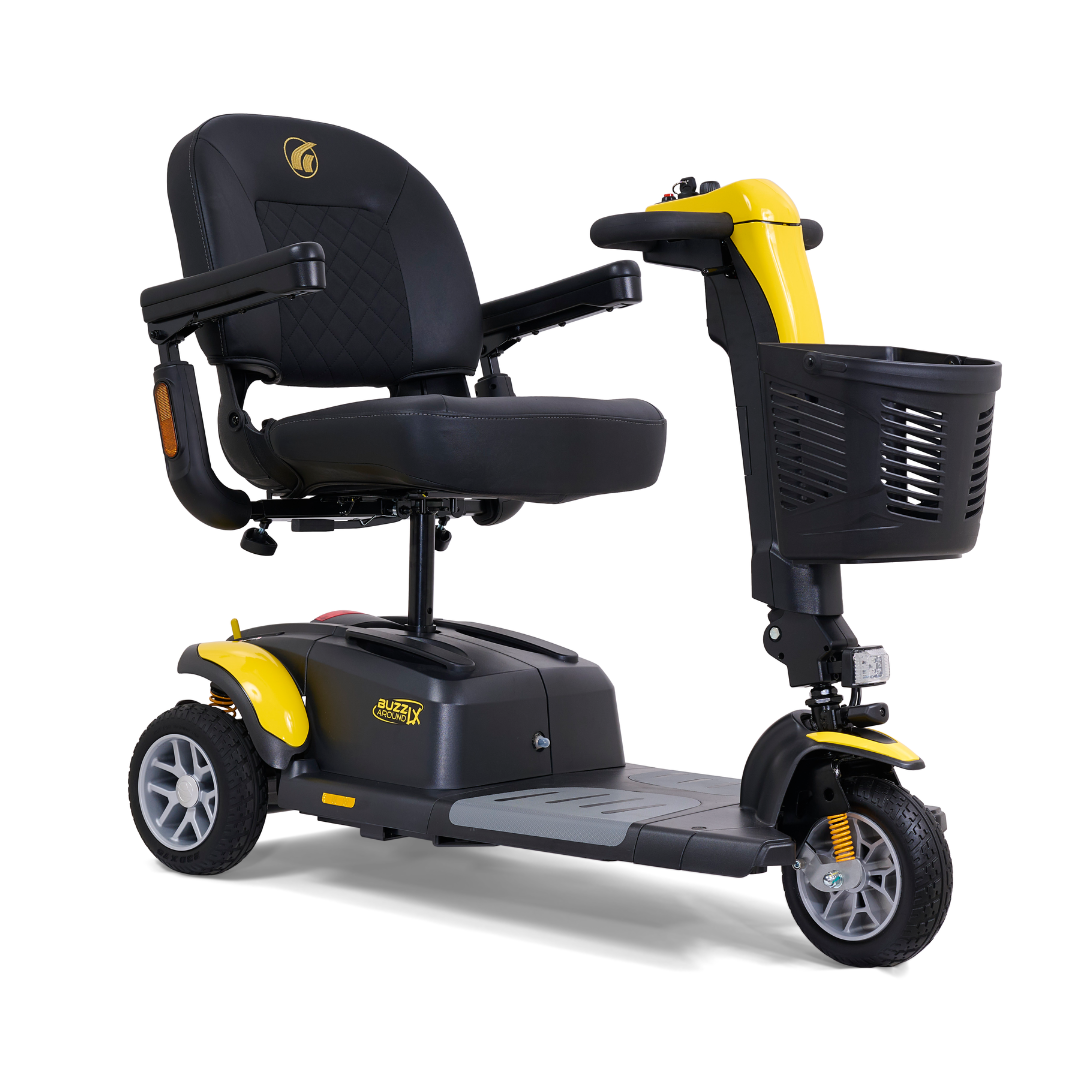Golden Tech Buzzaround LX - Luxury 3 Wheel Portable Mobility Scooter - Canary Yellow right